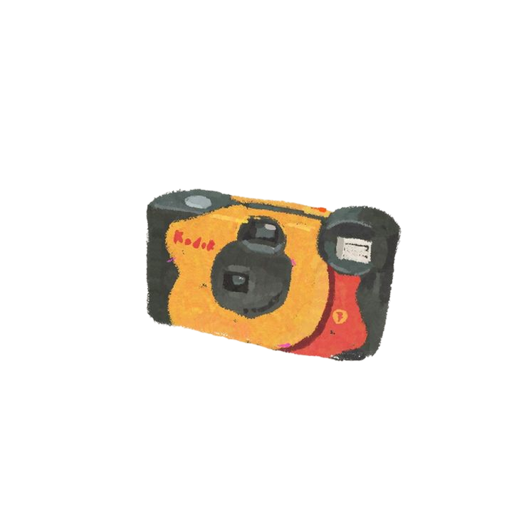 Illustration of a disposable film camera